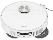 Charger l&#39;image dans la galerie, Un aspirateur robot blanc. Il a une forme circulaire avec un bouton central. Le fond est blanc.
