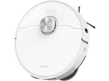 Charger l&#39;image dans la galerie, Aspirateur robot Dreame blanc sur fond blanc, vue de dessus.
