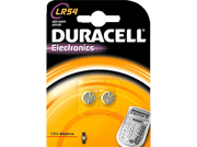 Paquet de piles Duracell. Deux piles sur fond jaune et une calculatrice dans le coin.