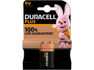 Paquet de piles Duracell Plus avec un lapin rose.