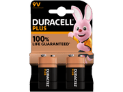 Pack de piles Duracell Plus avec un lapin rose. Texte : 100% life guaranteed.