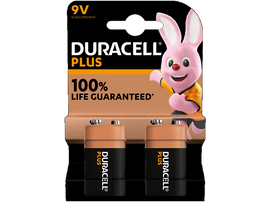 DURACELL Piles 9V Alcalines Plus Pack 2 (5000394142268)