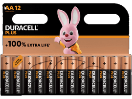 DURACELL Piles AA Alcalines Plus Pack 12 (5000394140967)