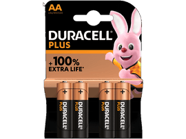 DURACELL Piles AA Alcalines Plus Pack 4 (5000394140851)