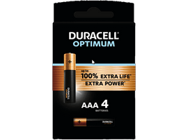 DURACELL Piles AAA Alcalines Optimum Pack 4 (5000394137516)