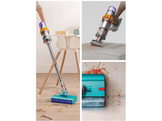 DYSON Aspirateur balai V15 Detect + kit de nettoyage auto + tête sous-marine - Aspirateur balai - Autonomie 60 min - Jaune/Nickel