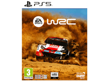 Charger l&#39;image dans la galerie, Jaquette du jeu WRC sur PS5. Une voiture de rallye dans la terre. Logos EA Sports et WRC.
