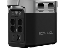 Charger l&#39;image dans la galerie, Station d&#39;alimentation EcoFlow noire et argentée. Comprend plusieurs prises et une poignée. Il a le logo EcoFlow.
