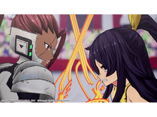 Charger l&#39;image dans la galerie, Deux personnages d&#39;anime se font face avec des faisceaux d&#39;énergie entre eux.
