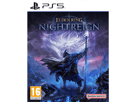 Couverture du jeu Elden Ring: Nightreign. Un guerrier avec une épée sur fond sombre.