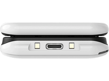 Charger l&#39;image dans la galerie, Une vue latérale rapprochée d&#39;un appareil électronique blanc et noir.
