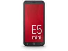 Charger l&#39;image dans la galerie, Smartphone noir avec écran rouge affichant E5 mini.
