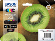 Multipack d'encre Epson, tranche de kiwi. Contient des cartouches d'encre et une tranche de kiwi.