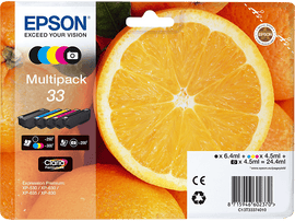 EPSON 33 Noir photo - Noir - Cyan - Magenta - Jaune (C13T33374021)