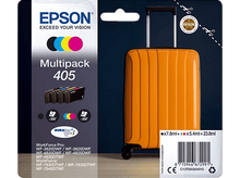 Charger l&#39;image dans la galerie, Multipack d&#39;encre pour imprimante Epson avec une valise orange, encres : noir, cyan, magenta, jaune.
