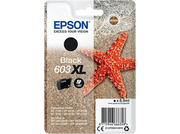 Cartouche d'encre noire Epson dans un emballage avec une image d'étoile de mer.