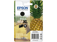 Charger l&#39;image dans la galerie, Cartouche d&#39;encre noire Epson. Ananas avec cartouche, texte et logo Epson sur fond blanc.
