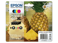 Pack de cartouches d'encre Epson, avec image d'ananas et diverses cartouches.