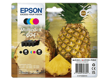 Charger l&#39;image dans la galerie, Pack de cartouches d&#39;encre Epson avec des ananas. Les cartouches sont noires, cyan, magenta et jaunes.
