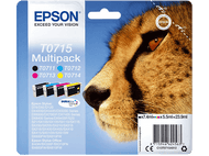 Multipack de cartouches d'encre Epson avec diverses cartouches d'encre colorées.