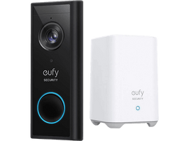 EUFY Kit sonnette vidéo 2K et Homebase + Eufycam 2C Blanc (E81133D2) Sonnette vidéo