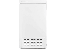 Charger l&#39;image dans la galerie, Un congélateur vertical blanc avec une ventilation en bas. La porte est fermée.
