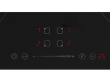 Charger l&#39;image dans la galerie, Gros plan sur une table de cuisson à induction noire avec affichage numérique rouge.
