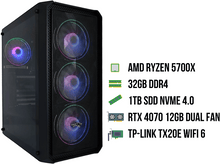 Charger l&#39;image dans la galerie, EXTREMEGAMER Gaming PC CLASSIC LEVEL 4 AMD Ryzen 7 5700X - GeForce RTX 4070 - Win 11 Home
