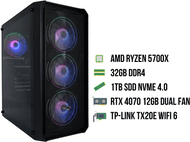 EXTREMEGAMER PC gamer CLASSIC LEVEL 4 AMD Ryzen 7 5700X - GeForce RTX 4070