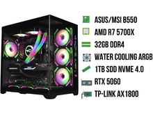 Charger l&#39;image dans la galerie, Un boîtier PC avec des composants internes et une liste de spécifications.
