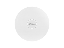 Charger l&#39;image dans la galerie, Caméra de sécurité circulaire blanche avec logo EZVIZ au centre. Design minimaliste.
