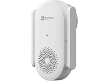 Charger l&#39;image dans la galerie, Appareil de sécurité EZVIZ blanc. Il possède une grille de haut-parleur et une lumière rouge.
