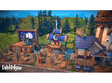 Charger l&#39;image dans la galerie, Une scène de dessin animé d&#39;une ville de Fabledon. Comprend une scène, un chariot et des maisons avec des figurines découpées.
