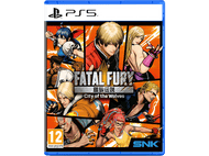 Boîte de jeu PS5 : 'FATAL FURY City of the Wolves' avec plusieurs personnages d'anime.
