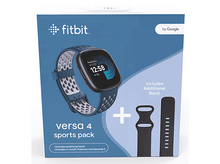 Charger l&#39;image dans la galerie, FITBIT Smartwatch Versa 4 Black + Bracelet Bleu (FB523BKBK-EUBNDL)
