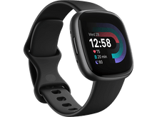 Charger l&#39;image dans la galerie, FITBIT Smartwatch Versa 4 Black/Graphite Aluminium (FB523BKBK)
