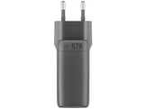 FRESH N REBEL 67W PD Wall Charger USB-A + 2x USB-C - Storm Grey - Chargeur