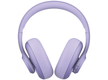 Charger l&#39;image dans la galerie, Casque violet, vu de face, sur fond blanc, avec une molette de réglage du volume.
