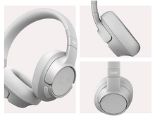 Charger l&#39;image dans la galerie, Casque blanc en trois vues : côté, dessus et face. La marque est visible.
