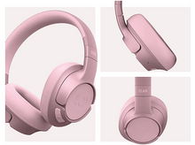 Charger l&#39;image dans la galerie, Trois vues d&#39;un casque rose : avant, côté et dessus.
