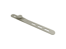 Charger l&#39;image dans la galerie, Une pièce de matériel en plastique gris clair avec un bouton rond et plusieurs trous allongés.
