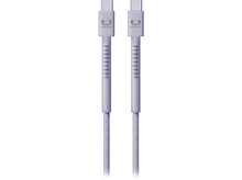 Charger l&#39;image dans la galerie, Deux câbles de charge violets avec connecteurs USB-C et design tressé, fond blanc.
