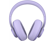 Charger l&#39;image dans la galerie, Casque violet, vue de dessus, sur fond blanc. Écouteurs et bandeau visibles.
