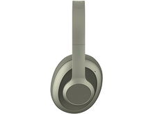 Charger l&#39;image dans la galerie, Casque argenté, vue de côté. Montrant les écouteurs et le serre-tête. Fond blanc.
