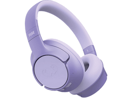 Casque violet sur fond noir ; étiquette FUSE sur le côté gauche. Bande intérieure blanche.