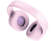 Charger l&#39;image dans la galerie, Casque rose sur fond blanc. Le nom de la marque est visible sur l&#39;arceau.
