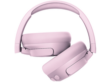 Charger l&#39;image dans la galerie, Casque pliable rose isolé sur fond blanc, montrant la position pliée.
