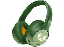 Charger l&#39;image dans la galerie, Casque vert avec un logo d&#39;écrevisse sur l&#39;écouteur. Des détails jaunes sont visibles.
