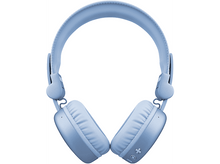 Charger l&#39;image dans la galerie, Casque bleu clair, vue de face. Commandes visibles.
