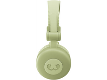 Charger l&#39;image dans la galerie, Casque vert vu de dessus. Les écouteurs ont un logo.
